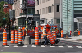 Montréal tient ces jours-ci une opération pour libérer les rues des cônes orange pendant les vacances de la construction